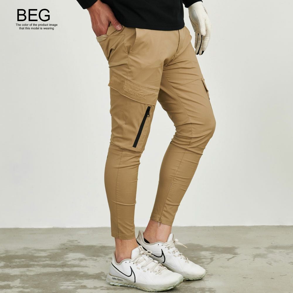 カーゴパンツ メンズ LUXE／R(ラグジュ)ペイズリー切り替え長袖ミニ