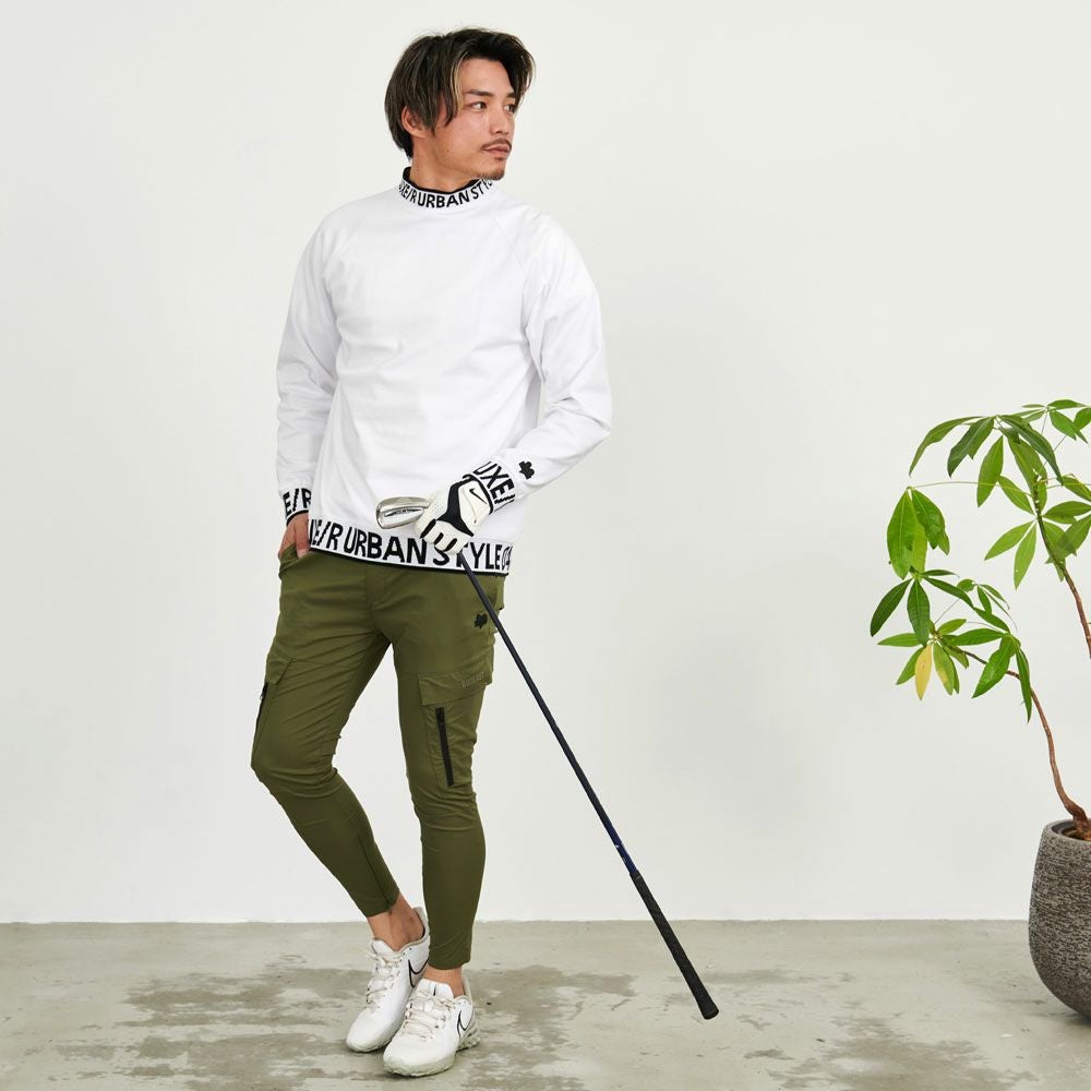 カーゴパンツ メンズ LUXE／R(ラグジュ)ペイズリー切り替え長袖ミニ