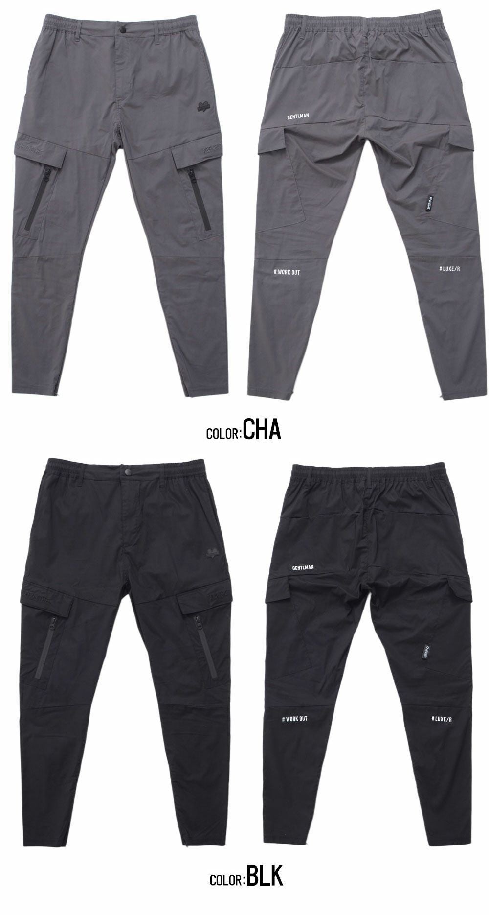 カーゴパンツ メンズ LUXE／R(ラグジュ)ペイズリー切り替え長袖ミニ