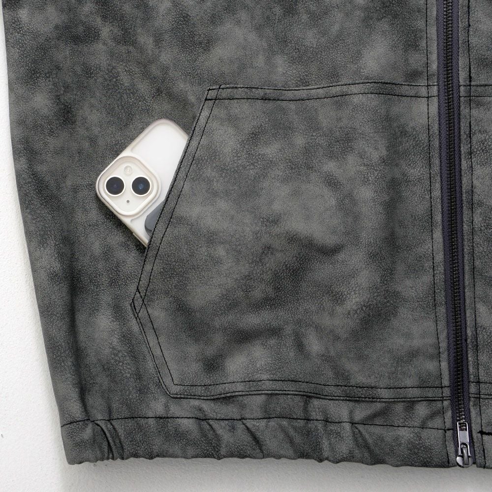 CavariA(キャバリア)ケミカルPU ZIP長袖パーカー/全2色