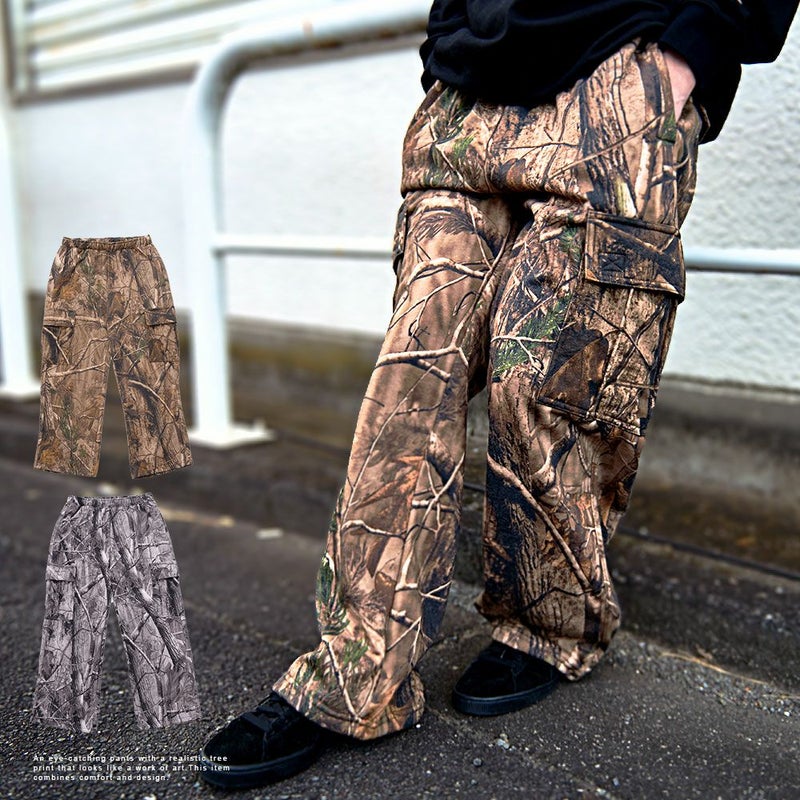 CavariA(キャバリア)総柄デジタルプリントカーゴパンツ/全2色