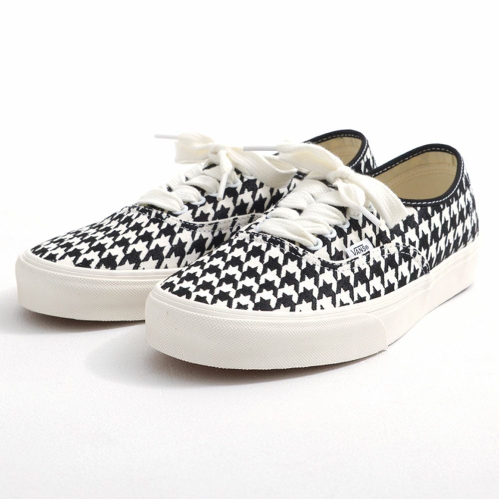 スニーカー メンズ VANS(バンズ)Authentic HOUNDSTOOTH WHITE/BLACK/全1色