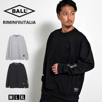 スウェット メンズ BALL(ボール)クルーネック ストレッチダンボール 
