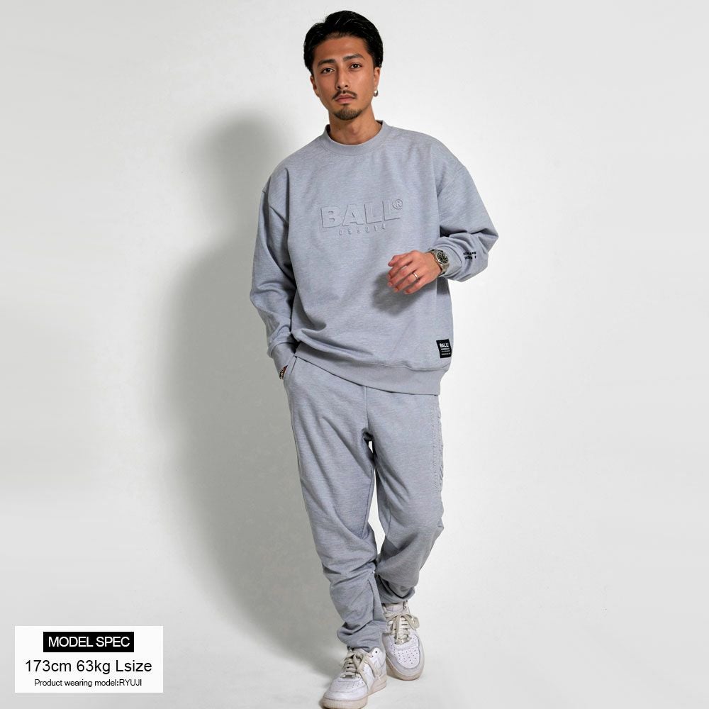 スウェット メンズ BALL(ボール)クルーネック ストレッチダンボール