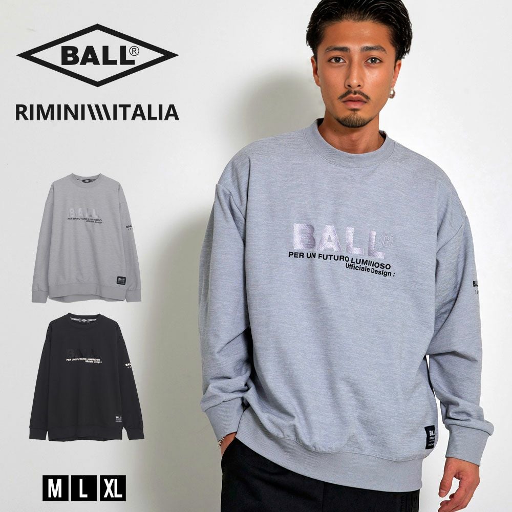 スウェット メンズ BALL(ボール)クルーネック ストレッチダンボール