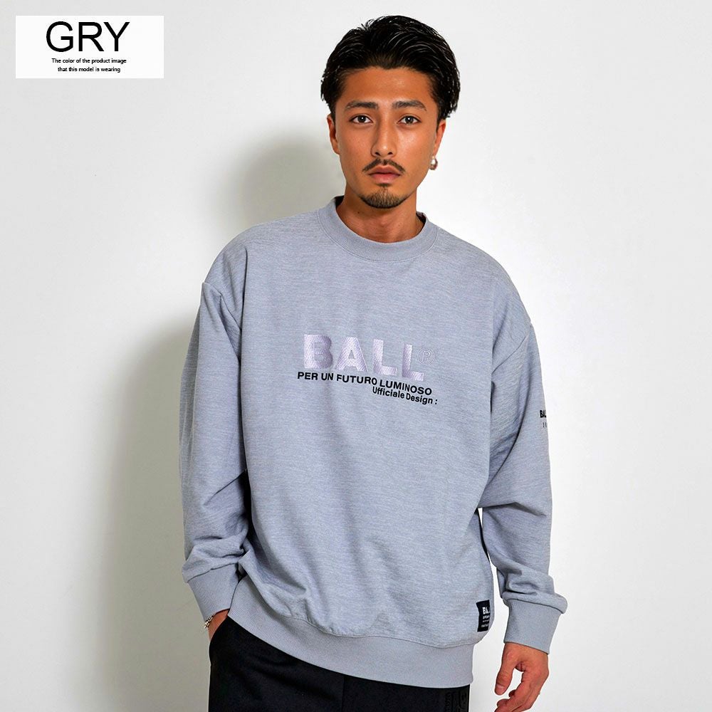 スウェット メンズ BALL(ボール)クルーネック ストレッチダンボール