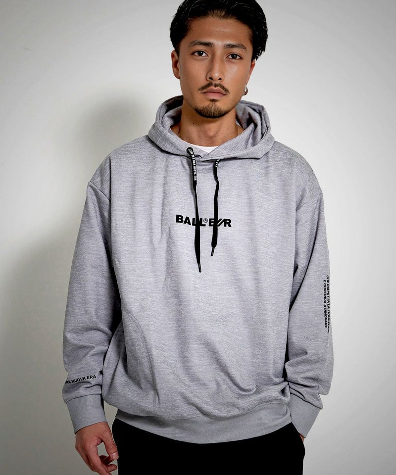 BALL(ボール)ストレッチダンボールプリントプル長袖パーカー/全2色