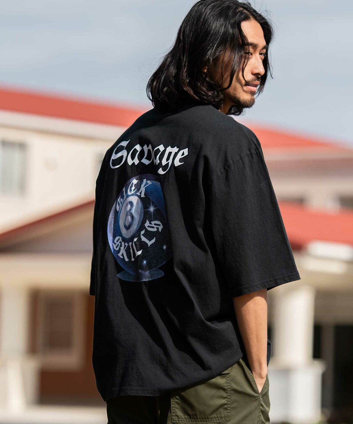 Bitter select(ビターセレクト)8ボールプリントクルー半袖Tシャツ/全2色