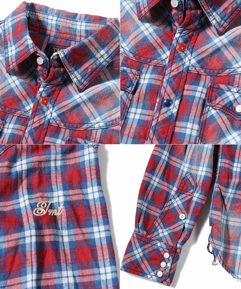 シャツ メンズ TMT(ティーエムティー)ORIGINAL INDIGO CHECK SHIRTS/全2色