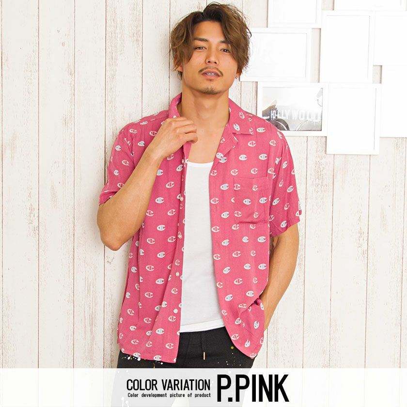 シャツ メンズ Champion(チャンピオン)ショートスリーブシャツ/全3色