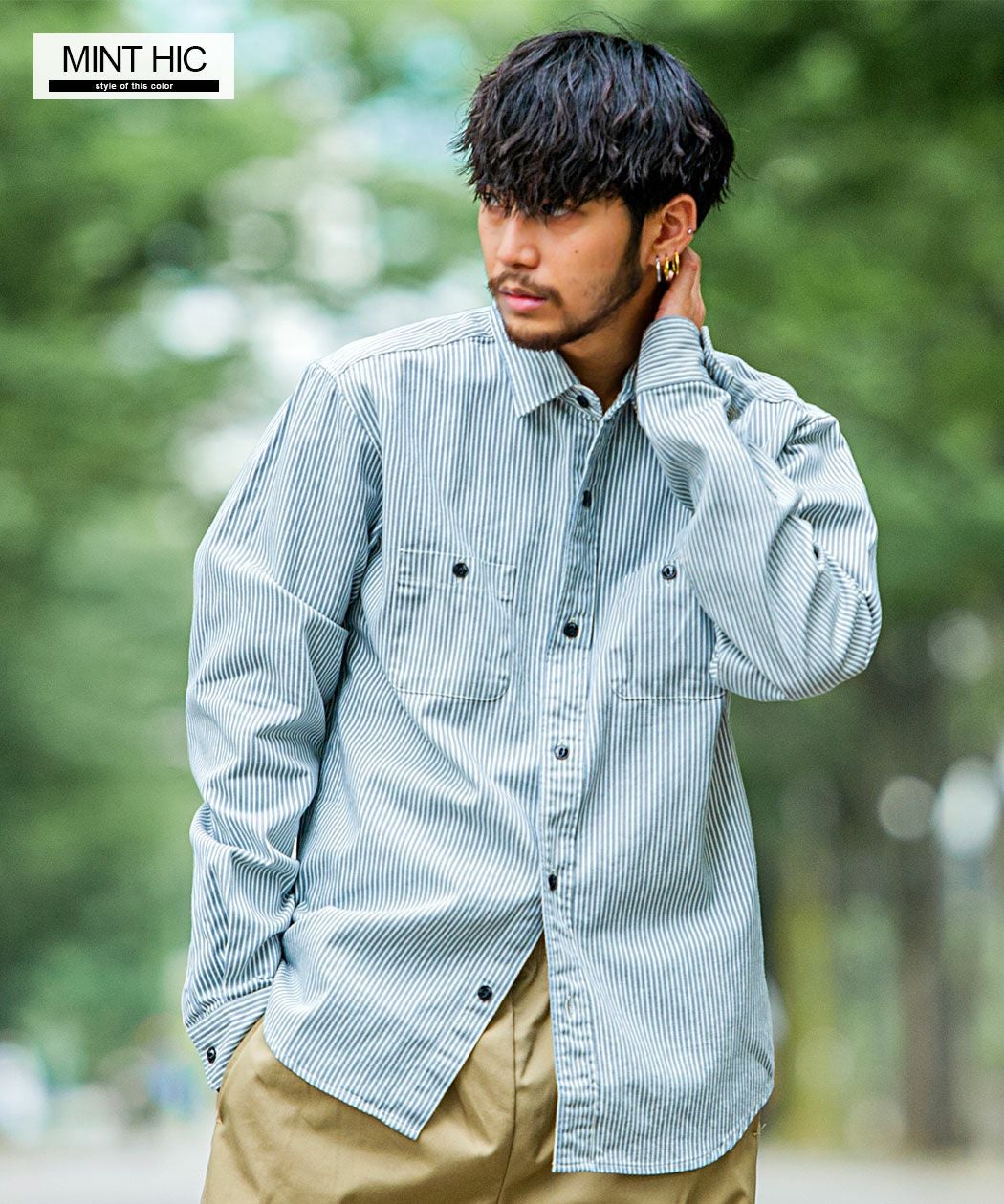 Bitter select(ビターセレクト)日本製ヒッコリーワークシャツ/全7色