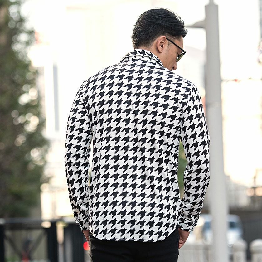 シャツ メンズ SOMEDIFF(サムディフ)総柄長袖シャツ/全2色