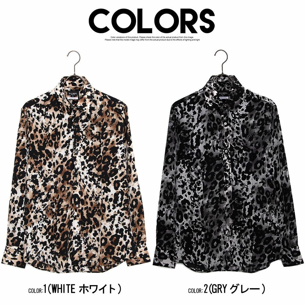 シャツ メンズ 【送料無料】GILMAC(グリマック)レオパードデュエ長袖