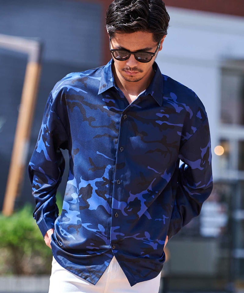 CavariA(キャバリア)迷彩長袖シャツ/全1色