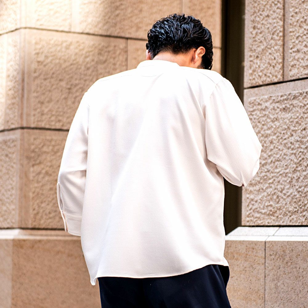 シャツ メンズ CavariA(キャバリア)日本製接触冷感スラブオックス