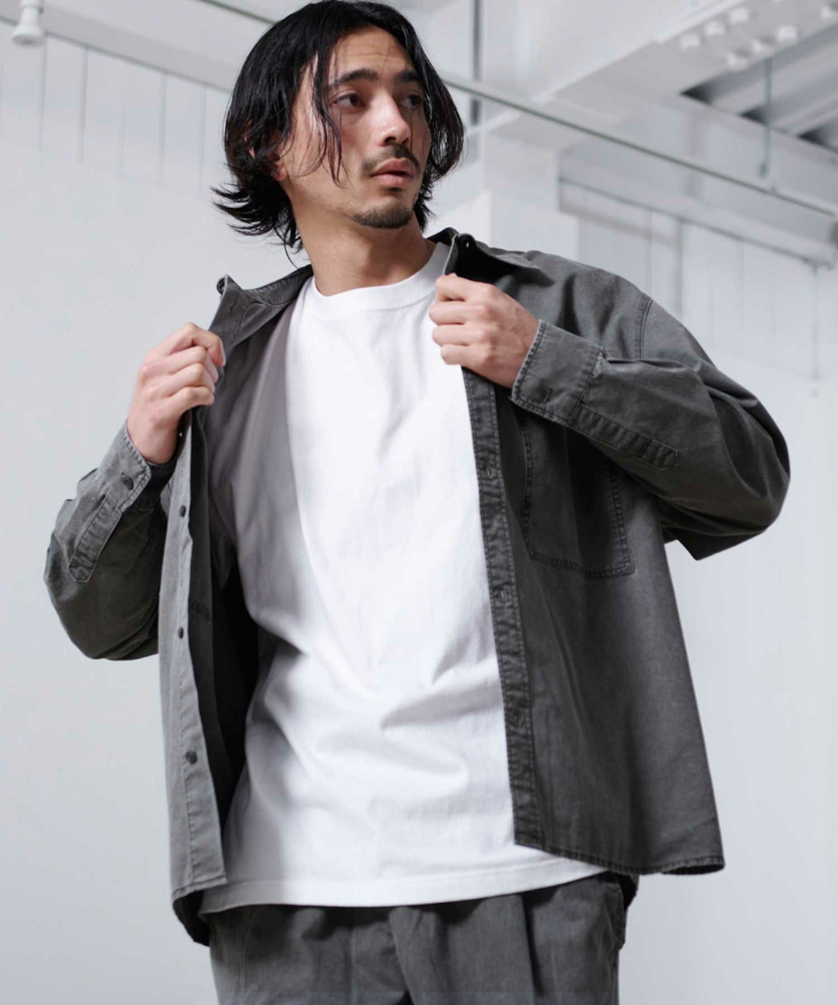 Bitter select(ビターセレクト)USED LIKEデザインポケットレギュラーシャツ/全4色