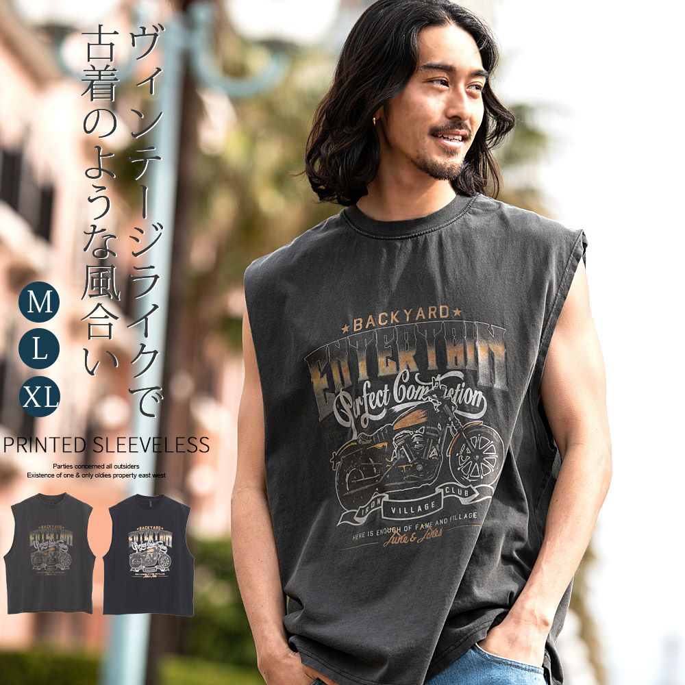 Bitter select(ビターセレクト)BIKEプリントノースリーブ/全2色