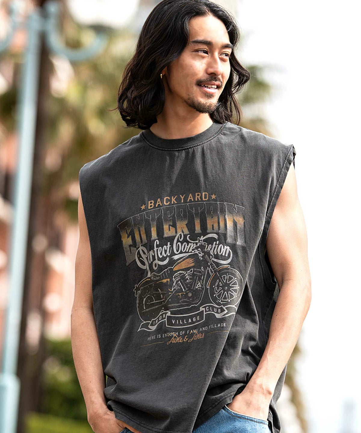 Bitter select(ビターセレクト)BIKEプリントノースリーブ/全2色