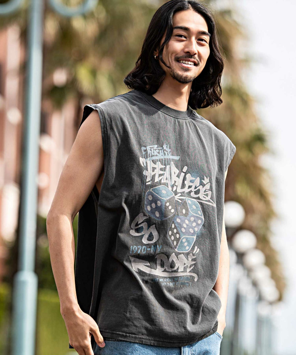 Bitter select(ビターセレクト)DICEプリントノースリーブ/全2色