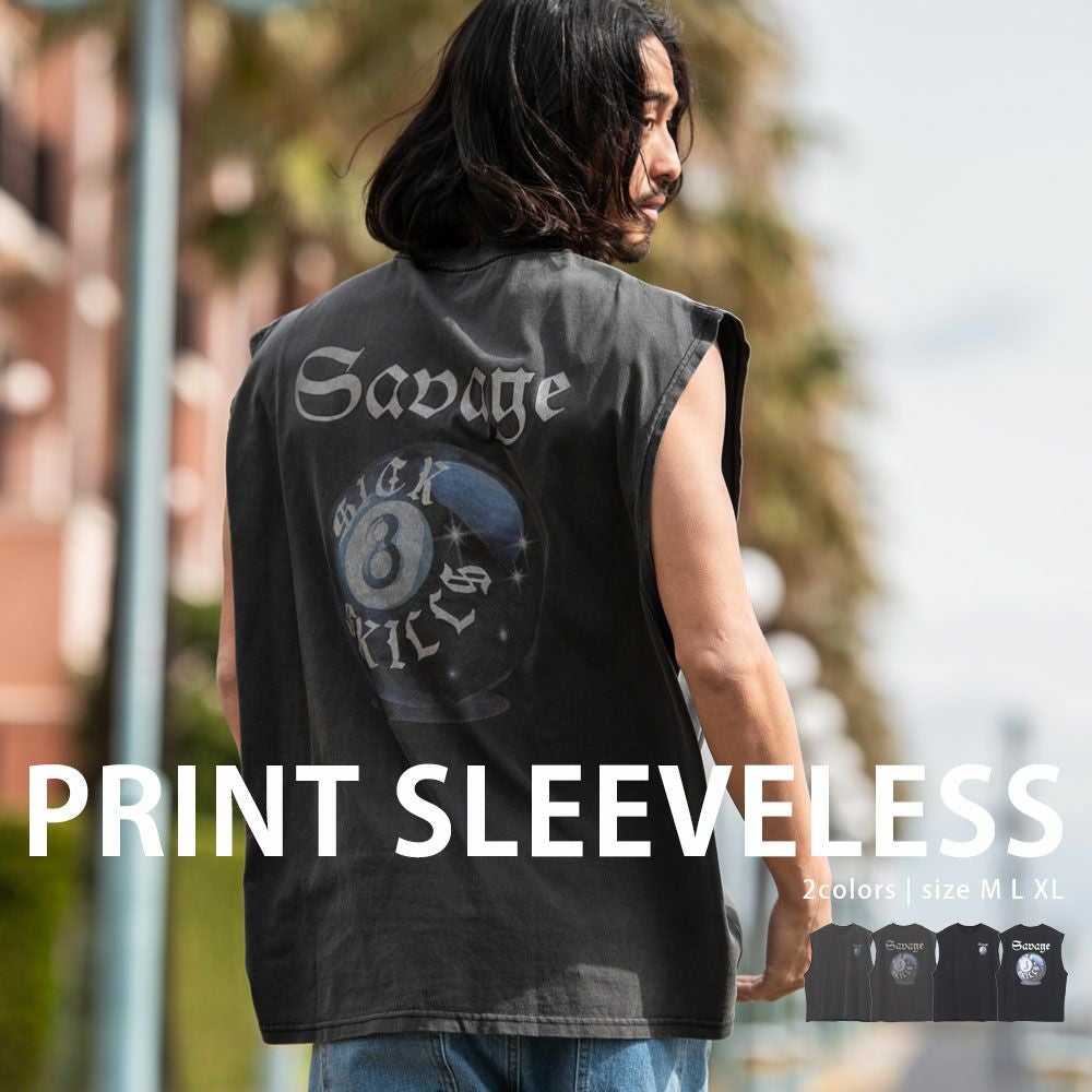 Bitter select(ビターセレクト)8ボールプリントノースリーブ/全2色