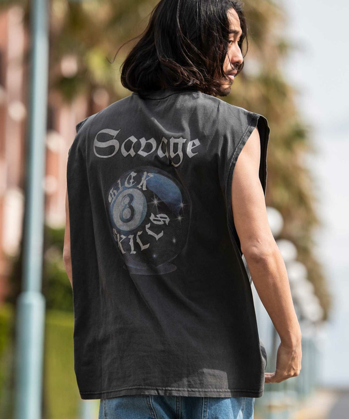 Bitter select(ビターセレクト)8ボールプリントノースリーブ/全2色