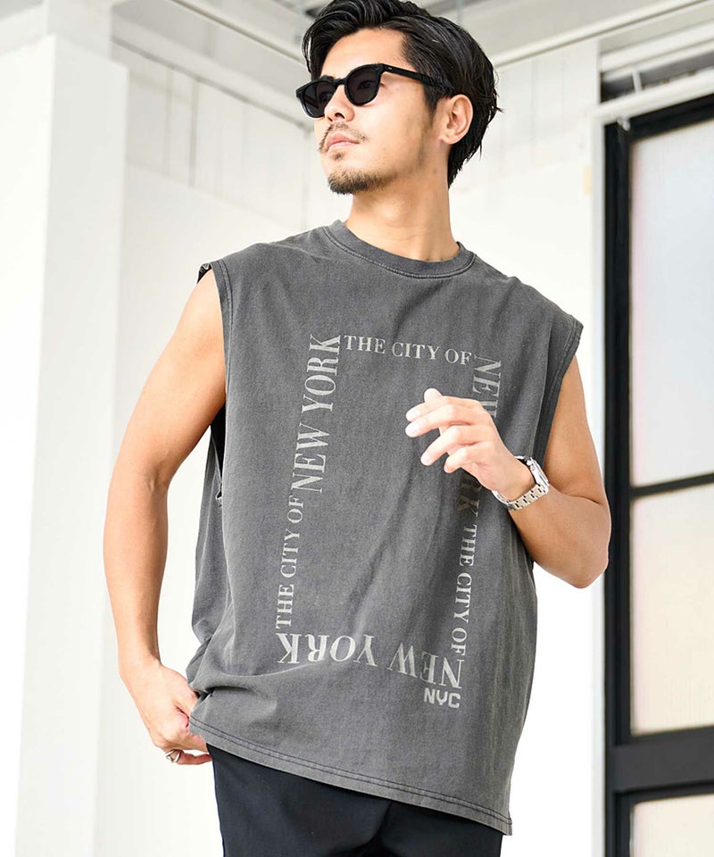 Bitter select(ビターセレクト)NYCプリントノースリーブ/全2色