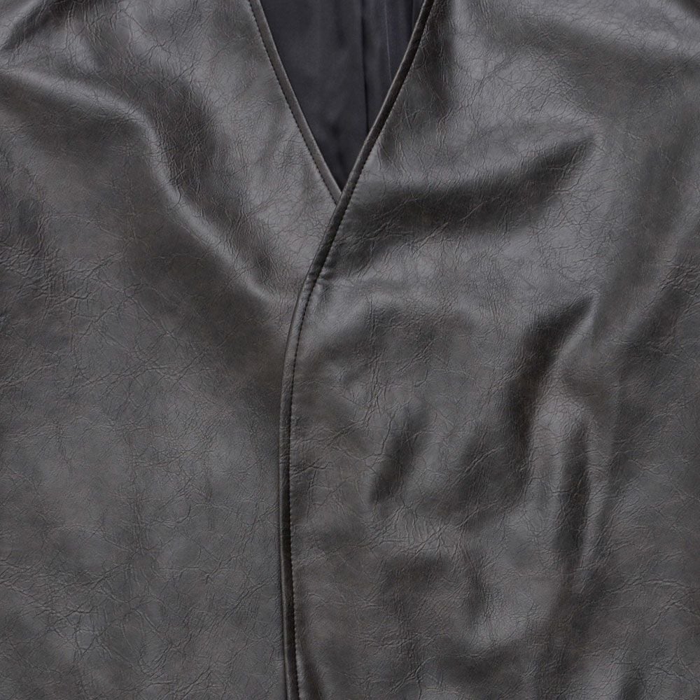 ブルゾン メンズ CavariA(キャバリア)PUレザーノーカラーJKT/全3色