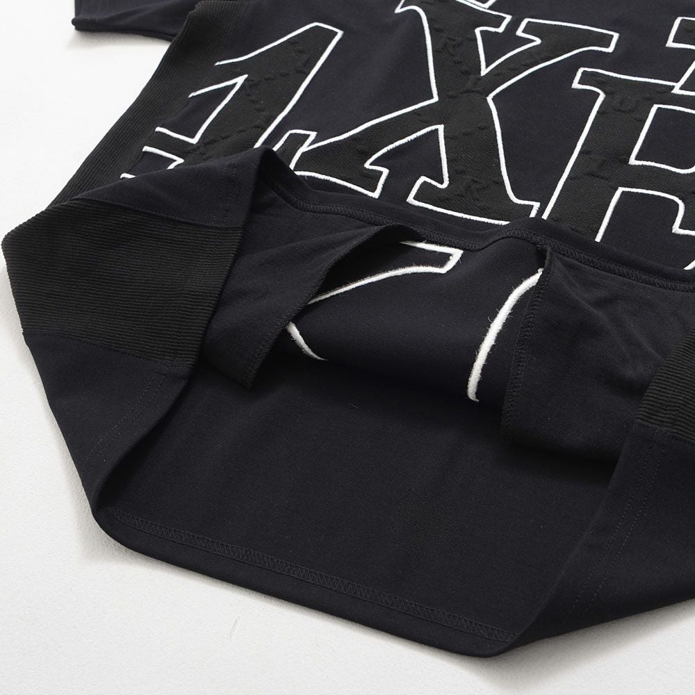 半袖Tシャツ メンズ LUXE／R(ラグジュ)ポンチジャージロゴ貼り付け