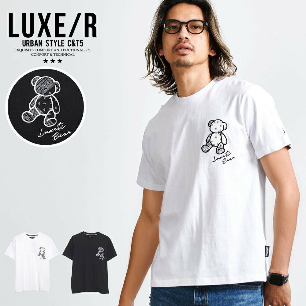 LUXE／R(ラグジュ)ペイズリーベア半袖TEE/全2色