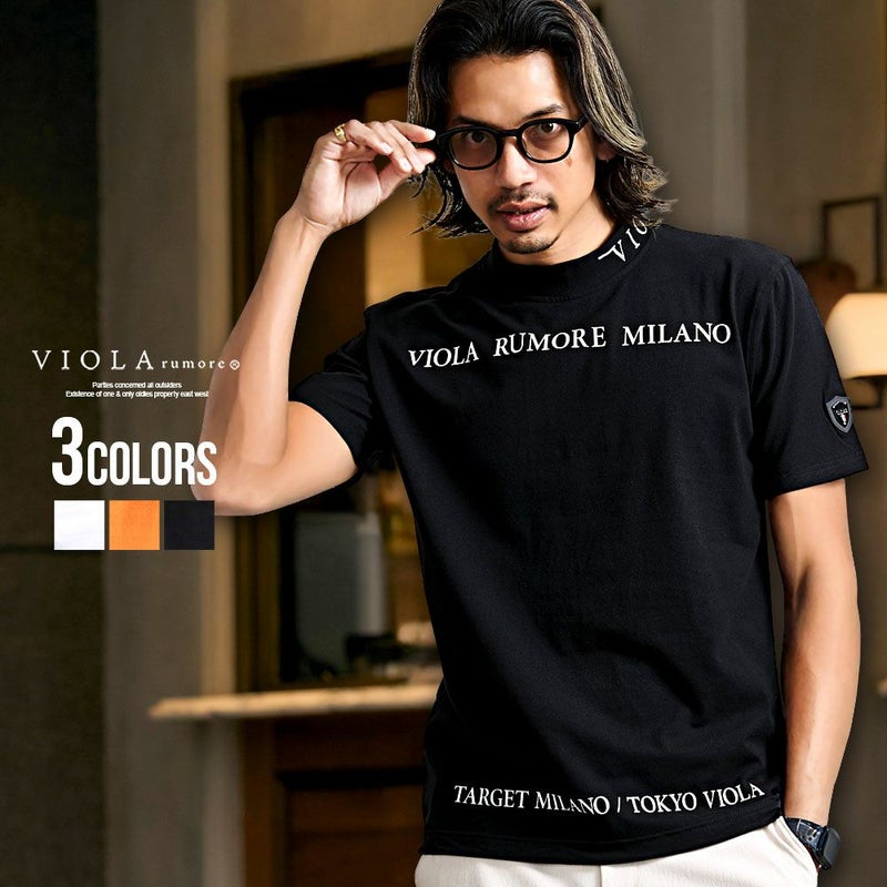 VIOLA(ヴィオラ)モックネック半袖Tシャツ/全3色