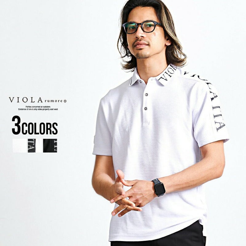  VIOLA(ヴィオラ)袖切替半袖ポロ/全3色
