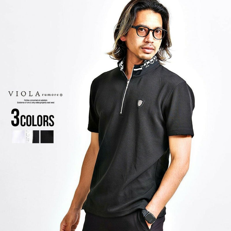 VIOLA(ヴィオラ)JQロゴZIP UP半袖ポロ/全3色