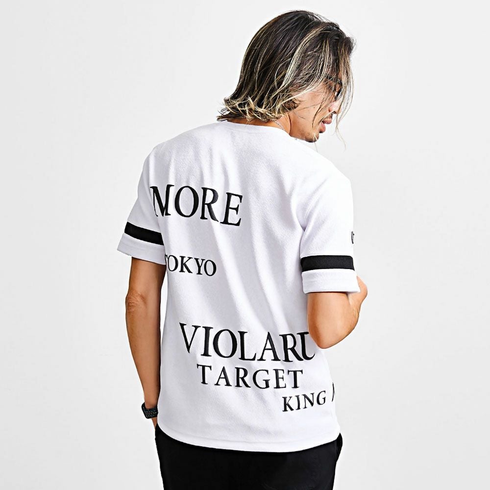 半袖Tシャツ メンズ VIOLA(ヴィオラ)袖切替ライン クルー半袖Tシャツ/全3色