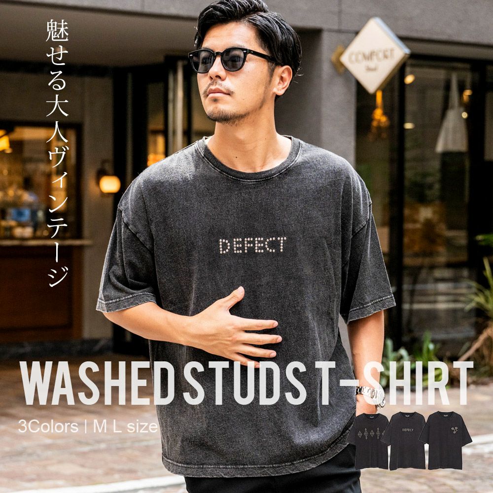 CavariA(キャバリア)スノーウォッシュ加工ホットフィット半袖TEE/全3色