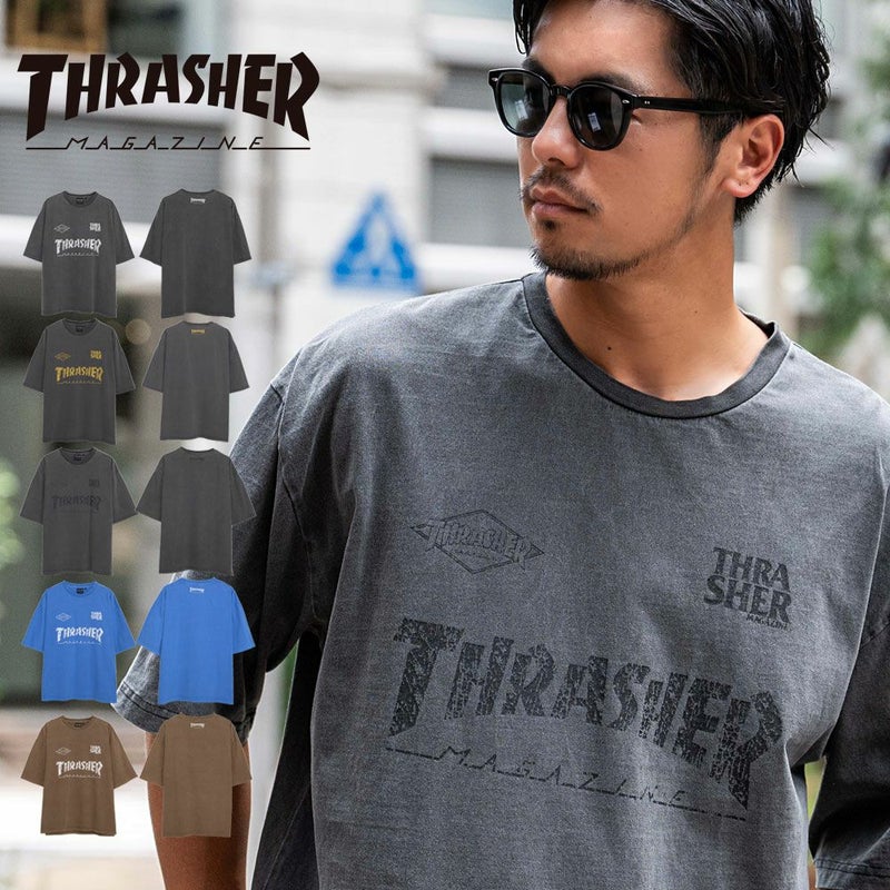  THRASHER(スラッシャー)GAME LOGO PIGMENT半袖TEE/全5色