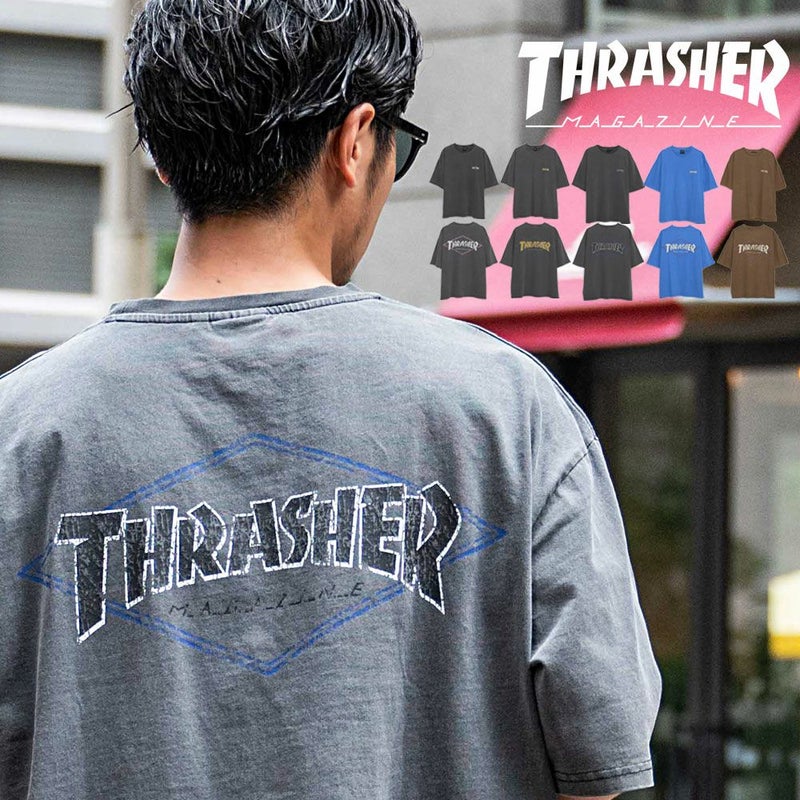 THRASHER(スラッシャー)DIAMOND LOGO PIGMENT半袖TEE/全5色