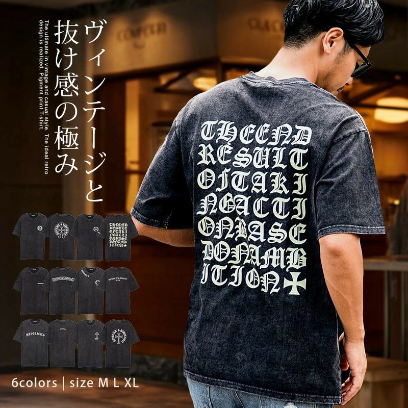  CavariA(キャバリア)ピグメントクロスクルーネック半袖Tシャツ/全6色