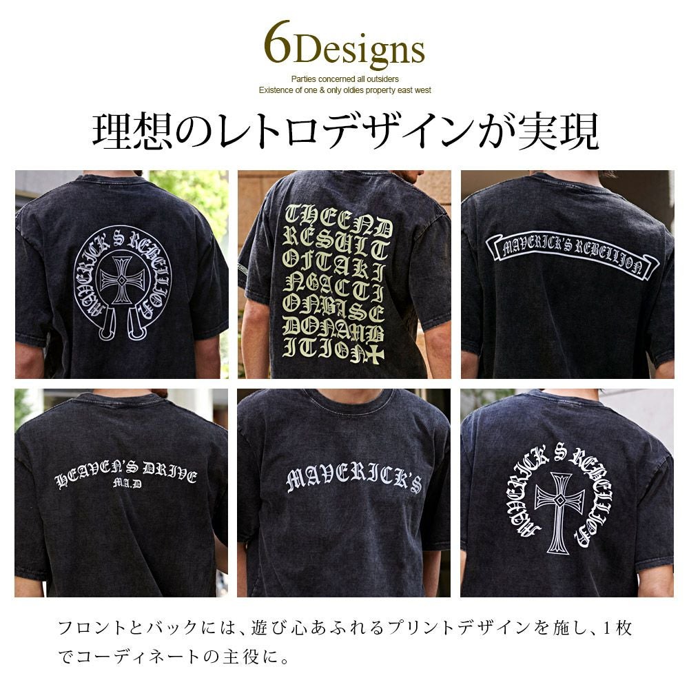 半袖Tシャツ メンズ CavariA(キャバリア)ピグメントクロスクルーネック
