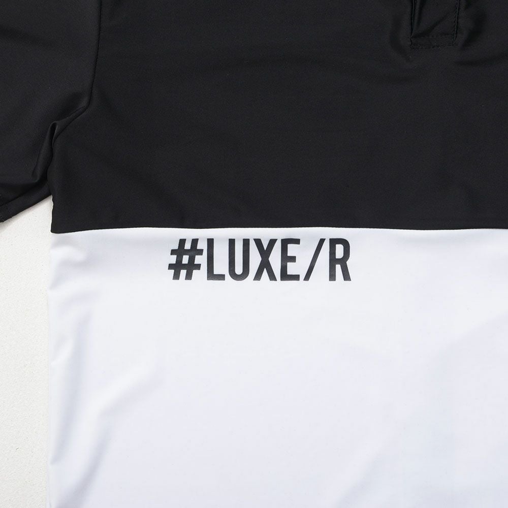 ポロシャツ メンズ LUXE／R(ラグジュ)ストレッチスムース切り替え半袖