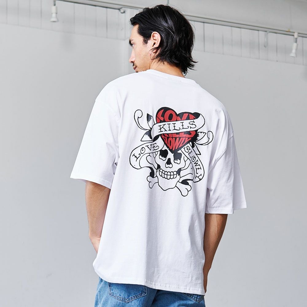 半袖Tシャツ メンズ ED HARDY(エドハーディー)クルーネック スカル