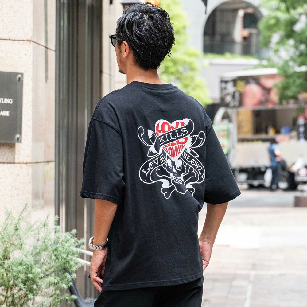 半袖Tシャツ メンズ ED HARDY(エドハーディー)クルーネック スカル