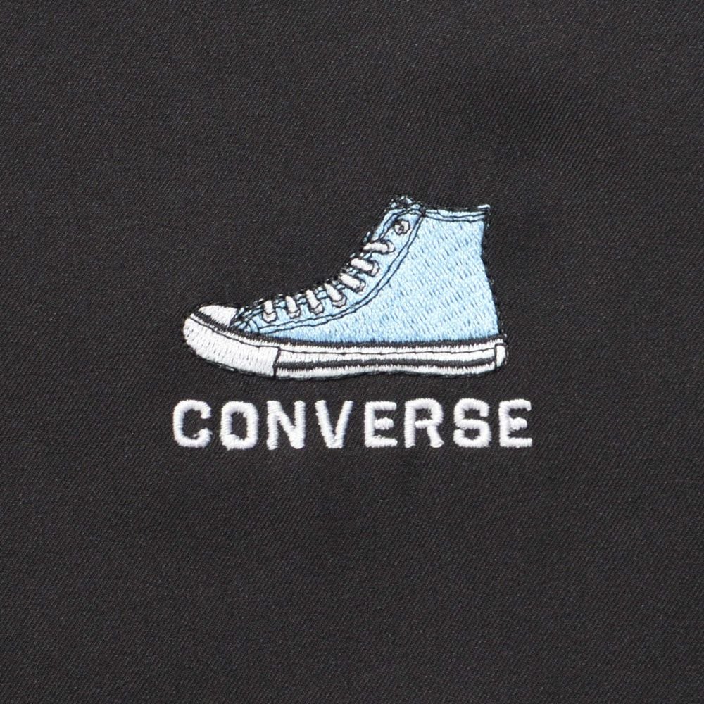 シャツ メンズ CONVERSE(コンバース)刺繍入りポリツイル半袖オーバー