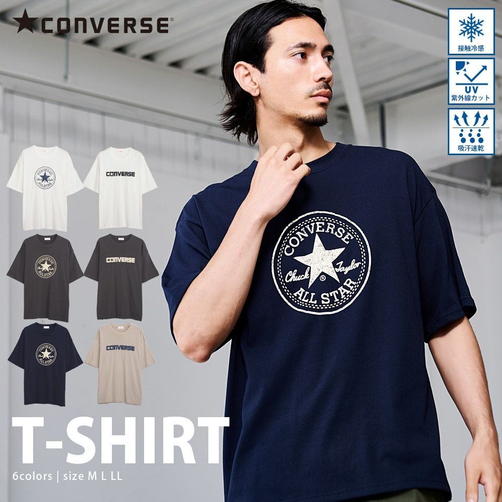 CONVERSE(コンバース)アンクル＆ロゴ発泡プリント半袖TEE/全6色