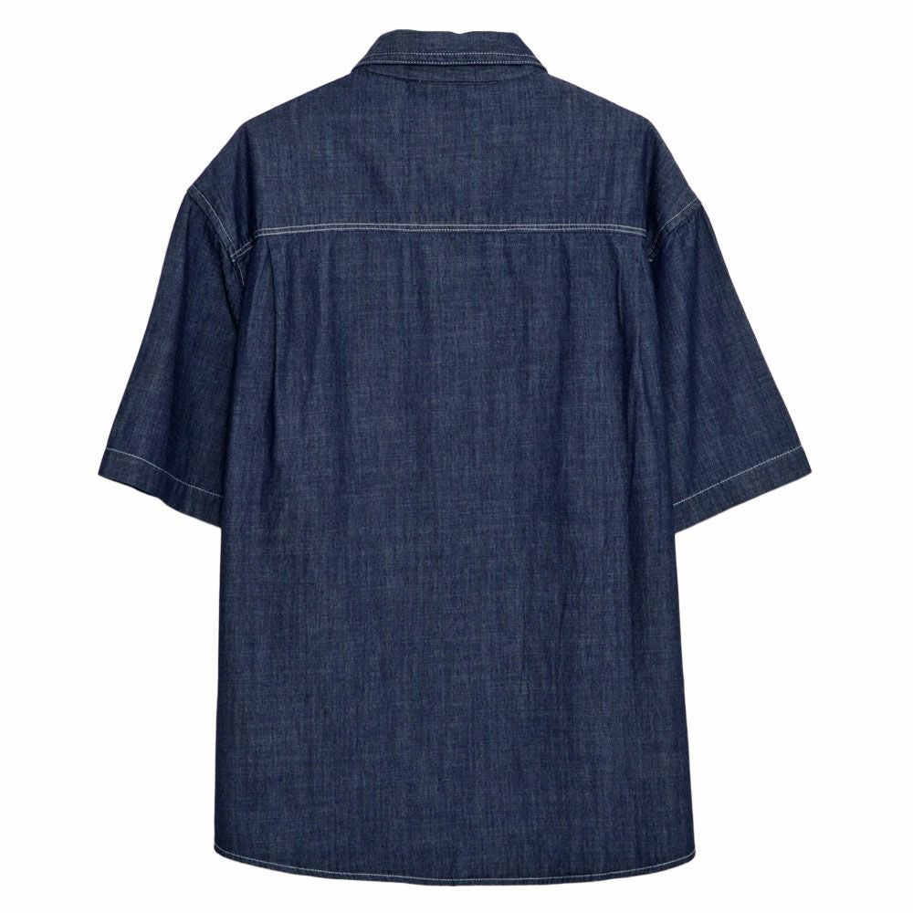 取置き専用 キャピタル デニムシャツ シャツ メンズ CavariA(キャバリア)ルーズシルエット半袖デニムシャツ