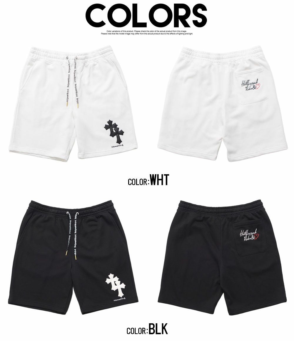 ハーフパンツ メンズ Hollywood rich.&(ハリウッドリッチ)裏毛クロス