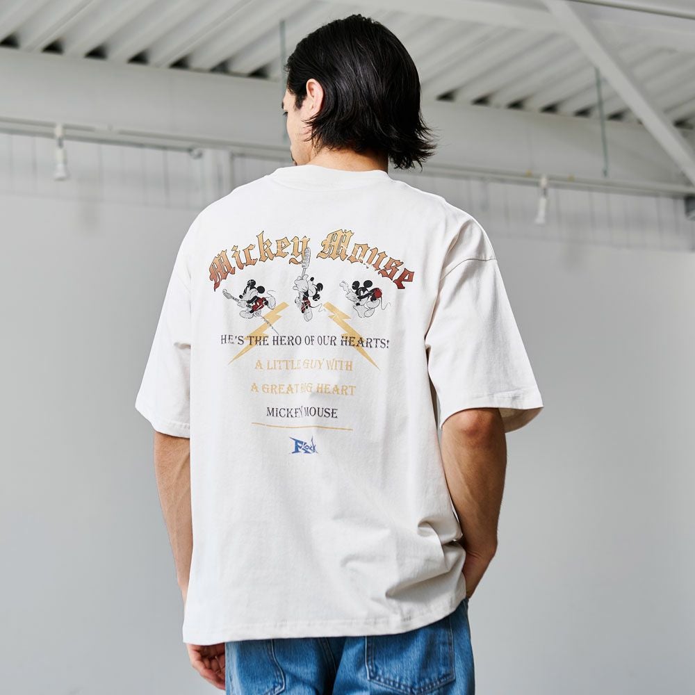 半袖Tシャツ メンズ DISNEY(ディズニー)ピグメント風ROCK 半袖TEE/全4色
