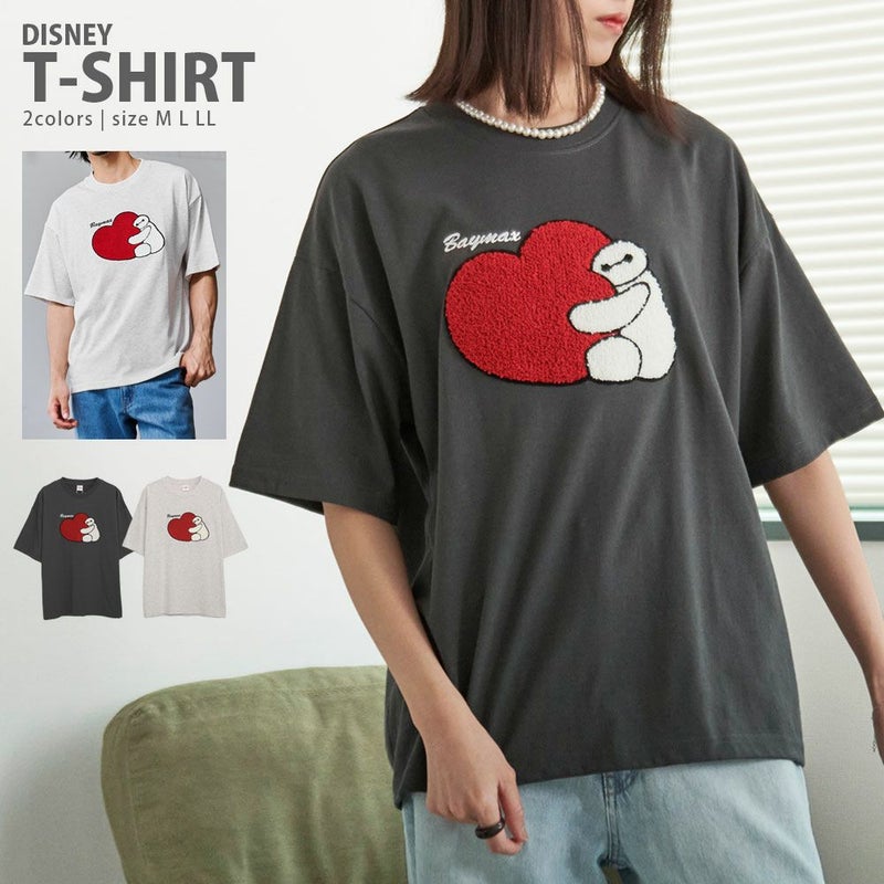 DISNEY(ディズニー)ベイマックスサガラ刺繍半袖TEE/全2色