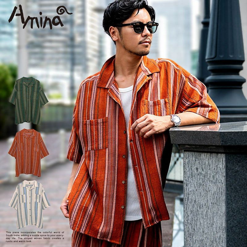 Amina(アミナ)デルアメンズシャツ/全3色