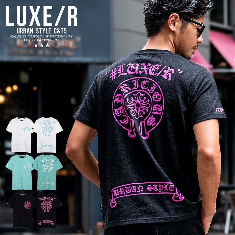 LUXE／R(ラグジュ)クルーネック サークルロゴ半袖Tシャツ/全3色