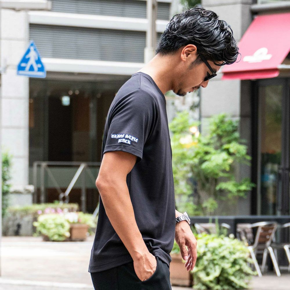 半袖Tシャツ メンズ LUXE／R(ラグジュ)クルーネック サークルロゴ半袖T